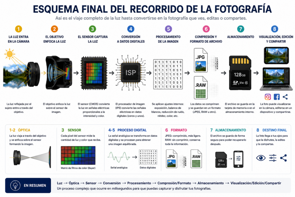 Esquema final del recorrido de la fotografía
