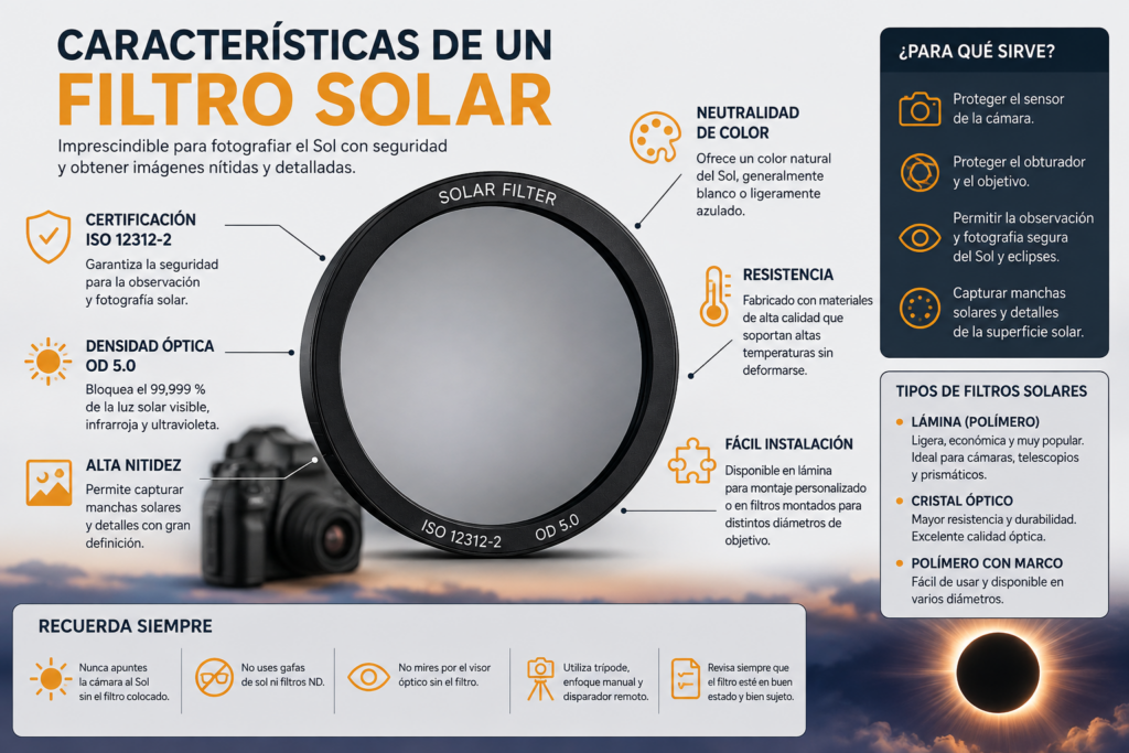 Características de un filtro solar