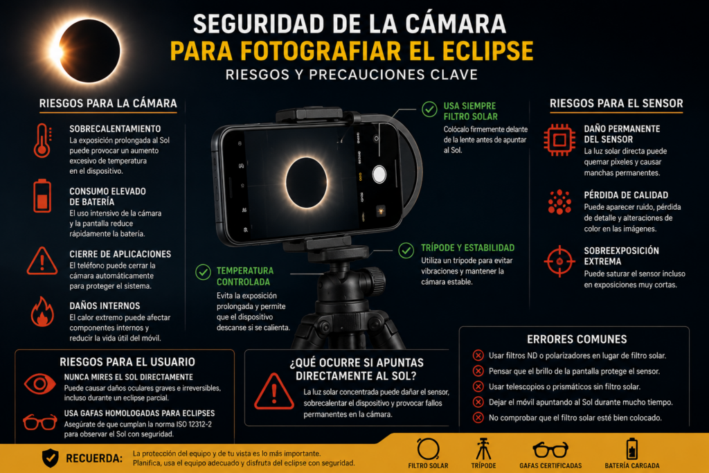 Cómo fotografiar un eclipse solar de forma segura con un teléfono móvil