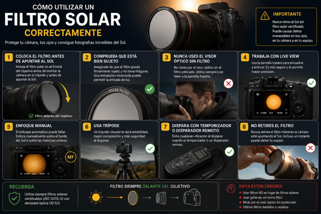 Como utilizar correctamente el filtro solar