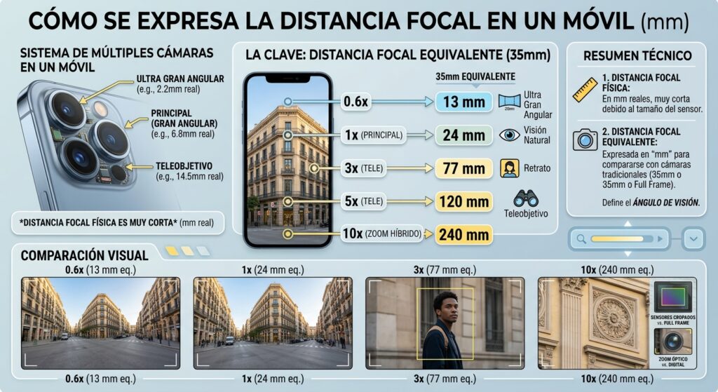 Distancia focal en el móvil