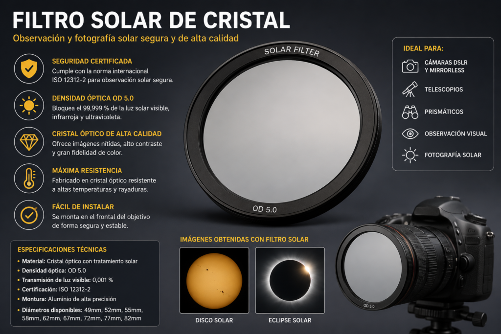 Filtro solar de cristal