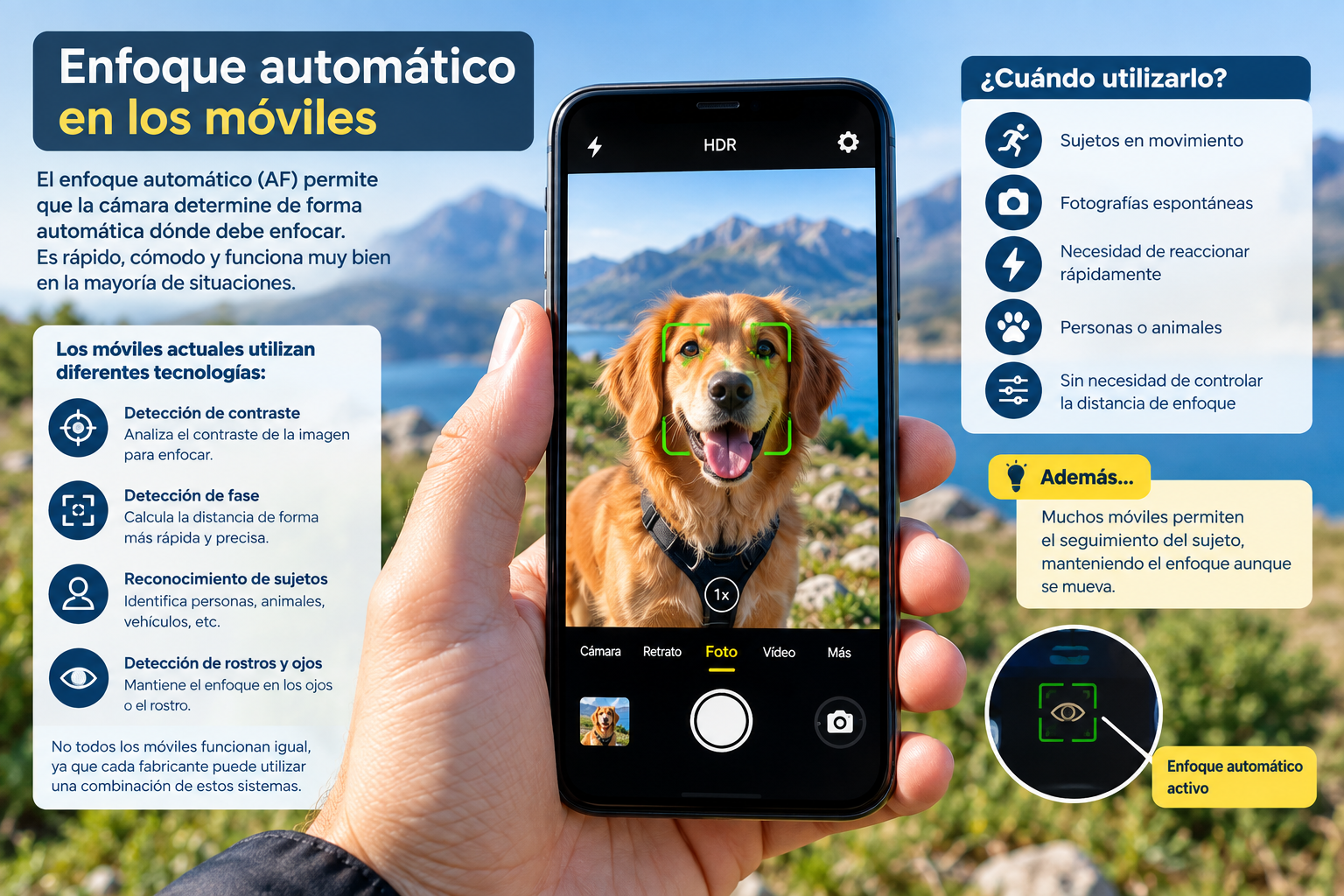 Enfoque automatico en los moviles