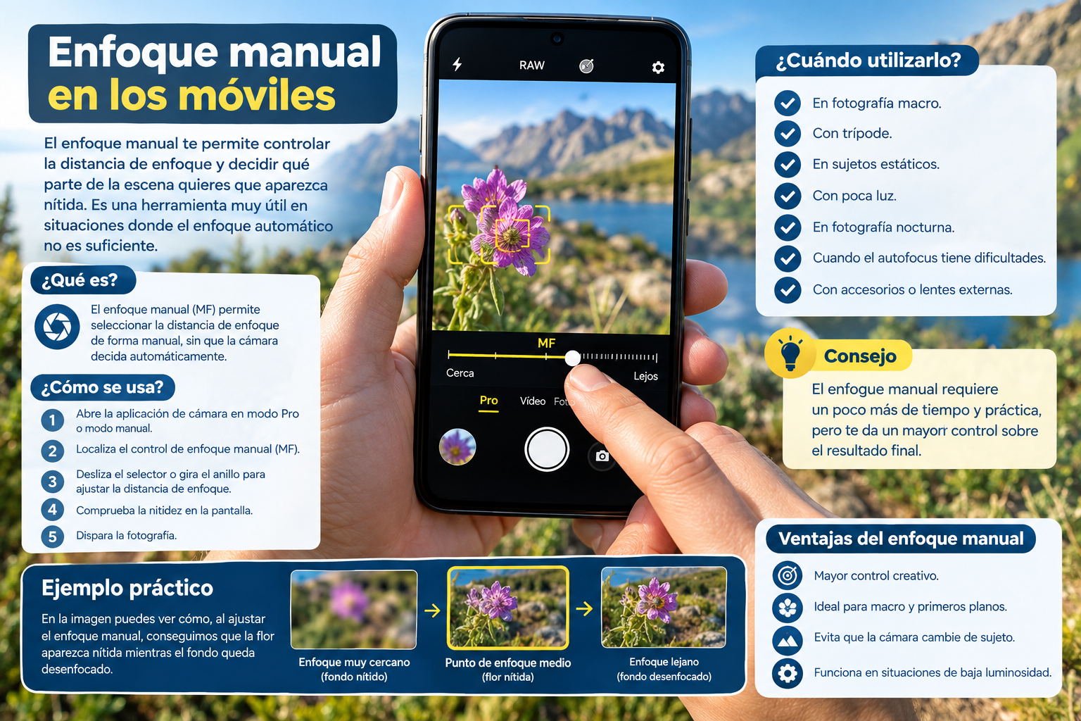 Enfoque manual en los moviles