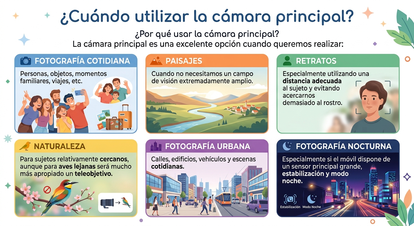 Que fotografiar con la cámara principal
